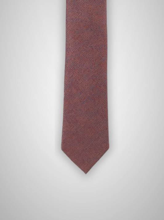 Melange Tie & Pocket Square - Peach