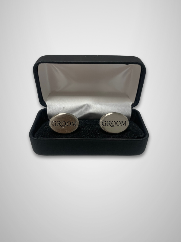 Wedding Cufflinks (Groom) - Silver