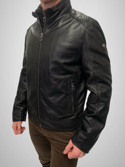 Milestone 2in1 Leather Jacket - Black