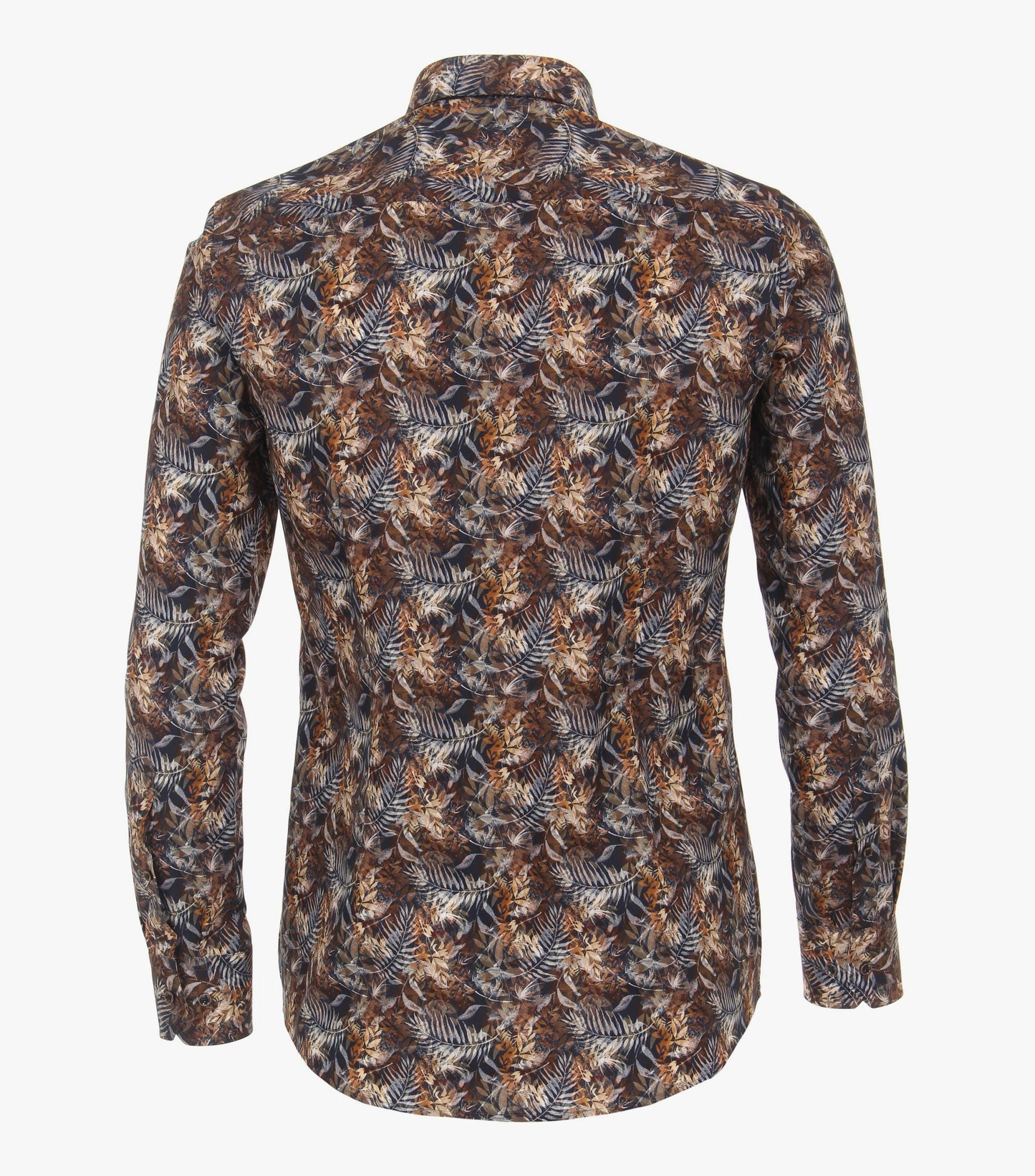 Venti Business Patterned Shirt - Brown