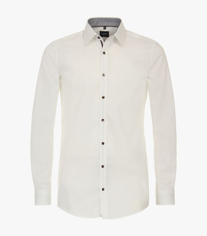 Venti Business Shirt - White Beige