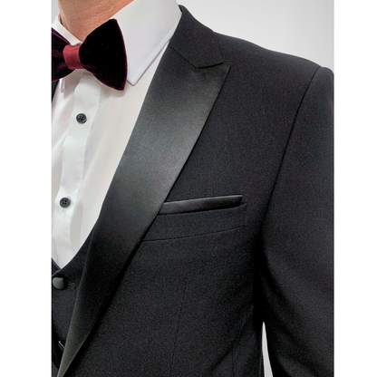 Satin Lapel Tuxedo - Black