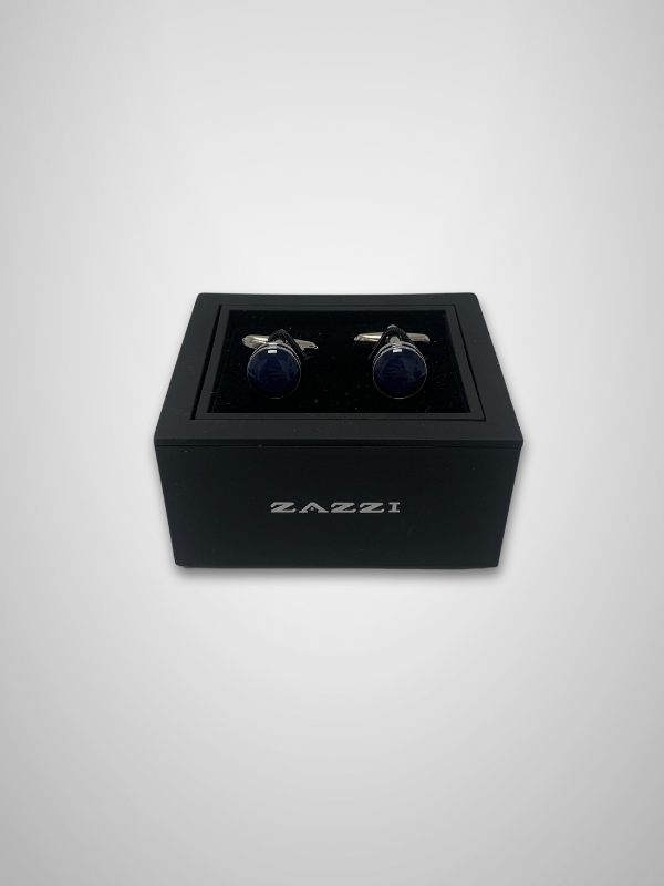 Rounded Cufflinks - Dark Blue