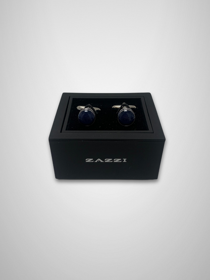 Rounded Cufflinks - Dark Blue