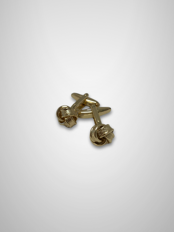 Knot Style Cufflinks - Gold