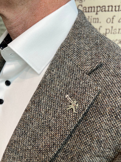 Herbie Frogg Blazer - Taupe Tweed