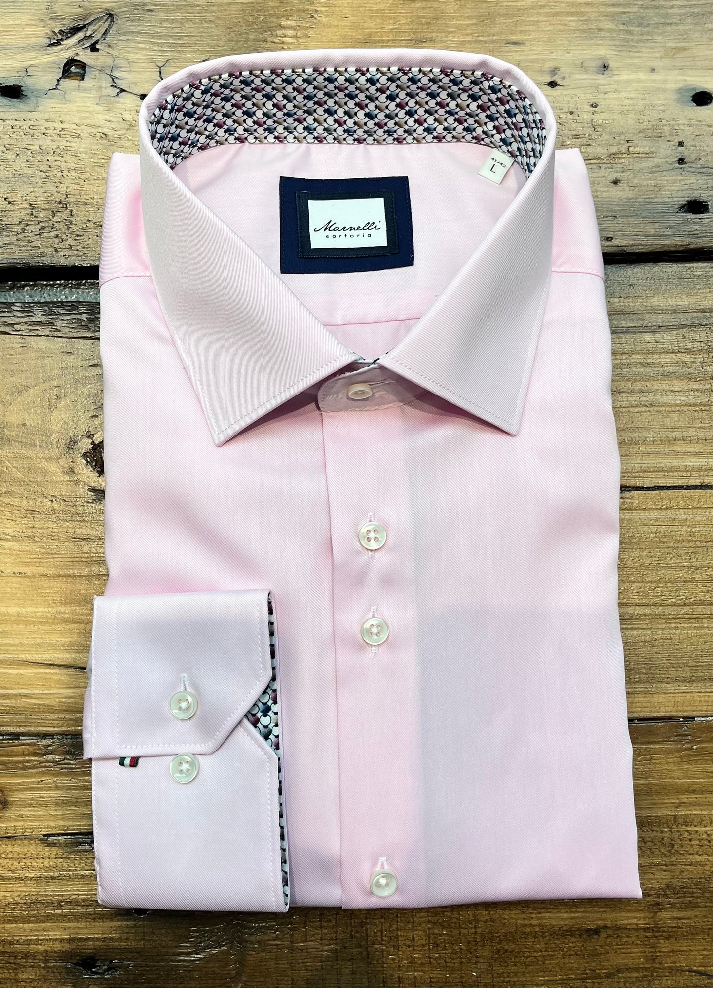 Marnelli Contrast Trim Shirt - Pink