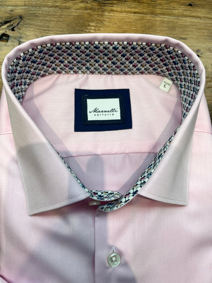 Marnelli Contrast Trim Shirt - Pink