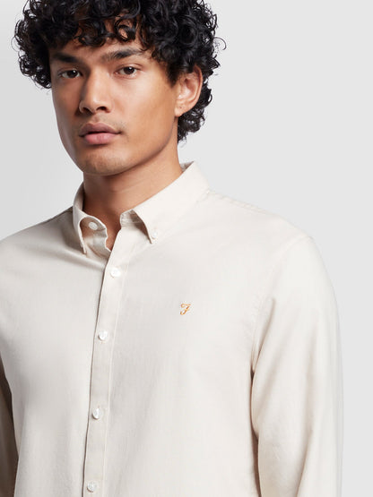 Farah Brewer Long Sleeves BD Shirt - Fog