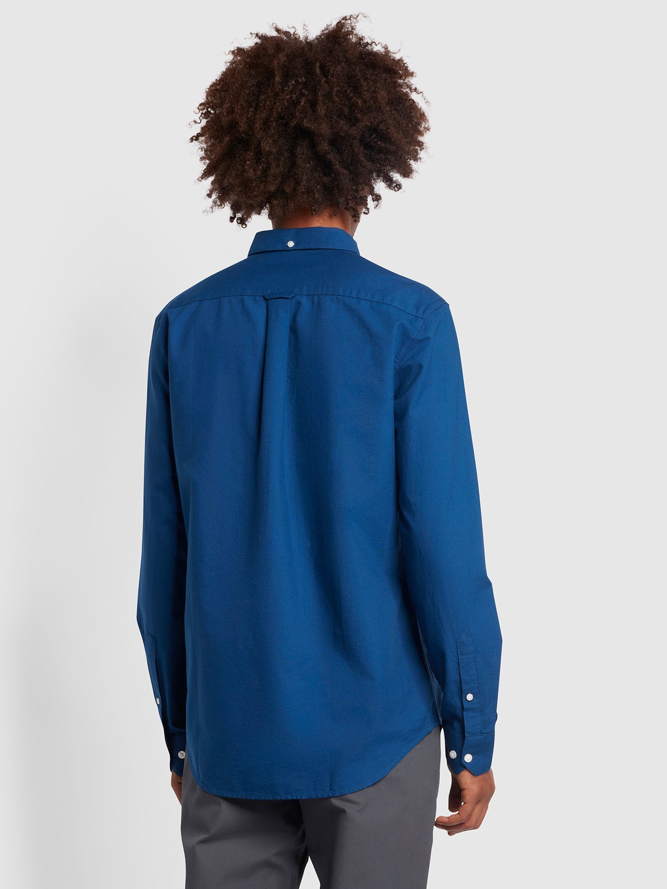 Farah Brewer Long Sleeves BD Shirt - Blue Peony