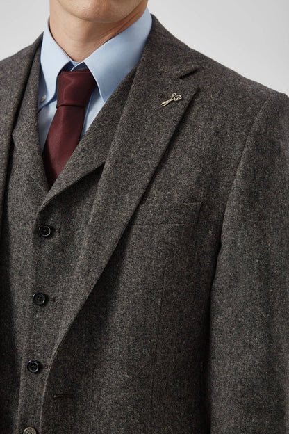 Shelby & Sons Uptown Wool 3pc Suit - Dark Grey