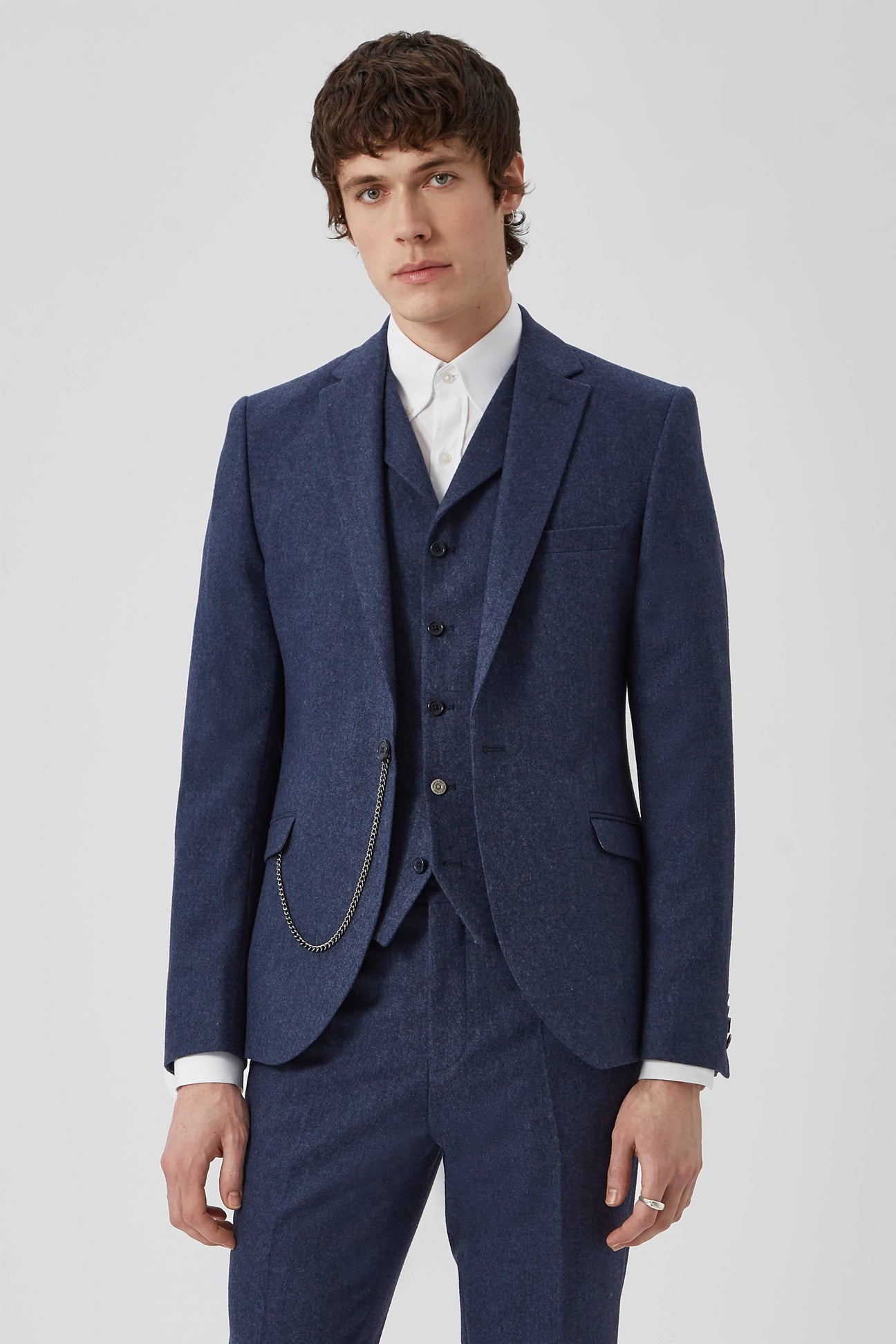 Shelby & Sons Uptown Wool 3pc Suit - Navy