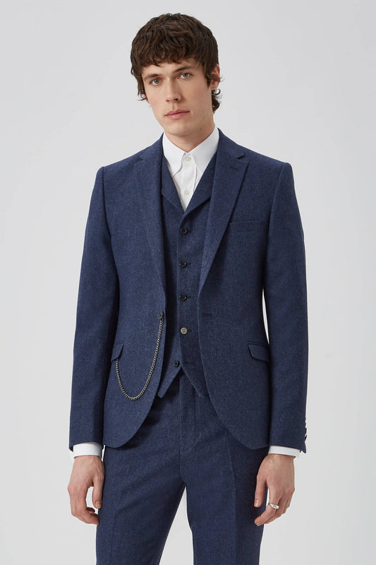Shelby & Sons Uptown Wool 3pc Suit - Navy