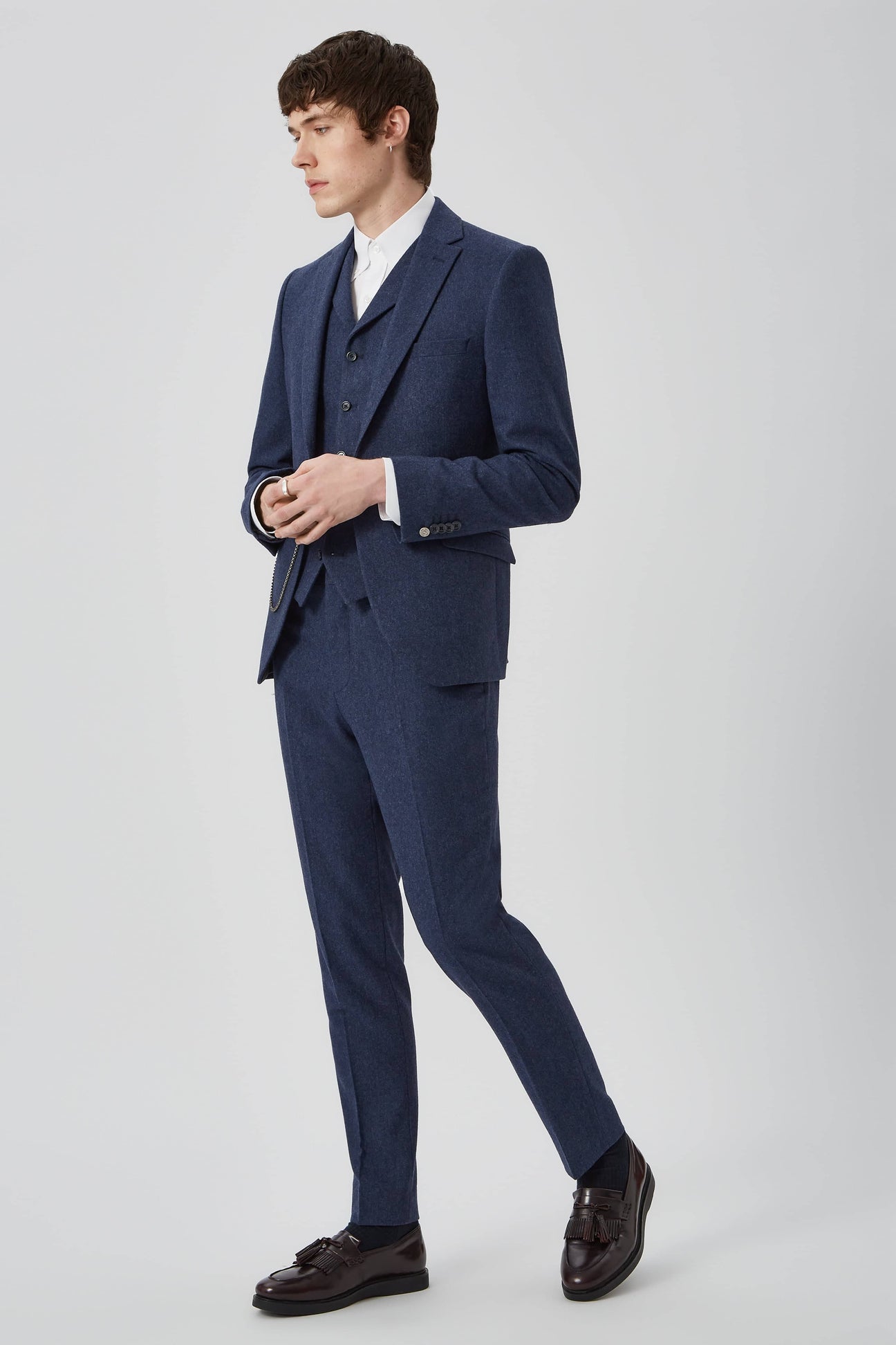 Shelby & Sons Uptown Wool 3pc Suit - Navy