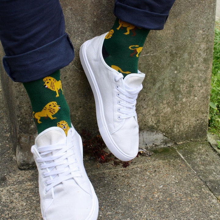 Swole Panda Bamboo Socks - Lion