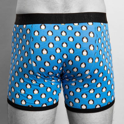 Swole Panda Patterned Bamboo Boxers - Penguins